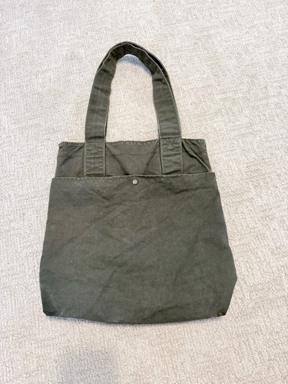 AVEDA Dark Olive Canvas Logo Tote - Picture 2 of 8
